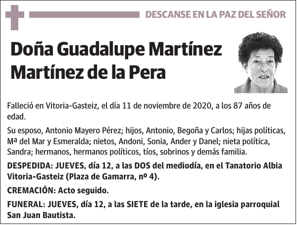 Guadalupe Martínez Martínez de la Pera