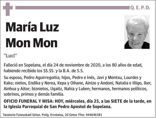 María Luz Mon Mon 'Luci'