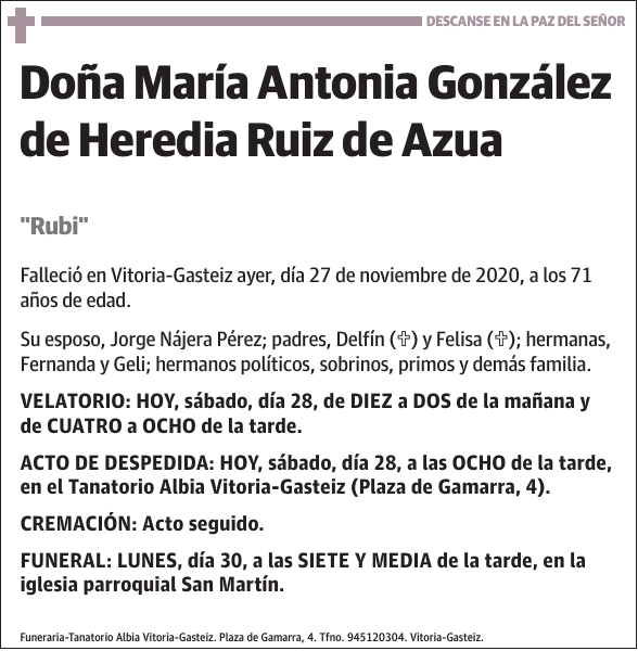 María Antonia González de Heredia Ruiz de Azua