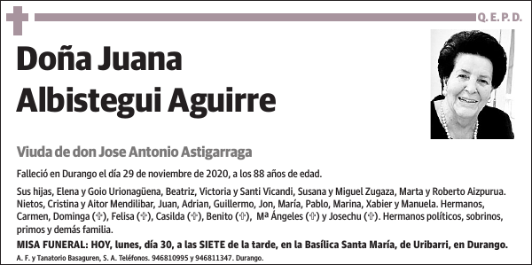 Juana Albistegui Aguirre