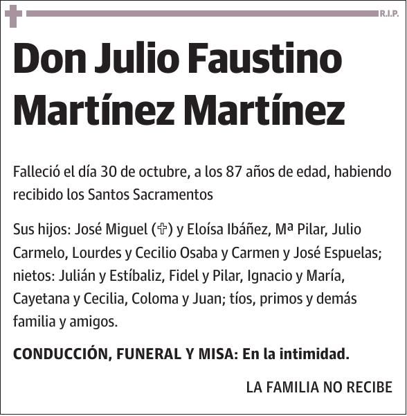 Julio Faustino Martínez Martínez