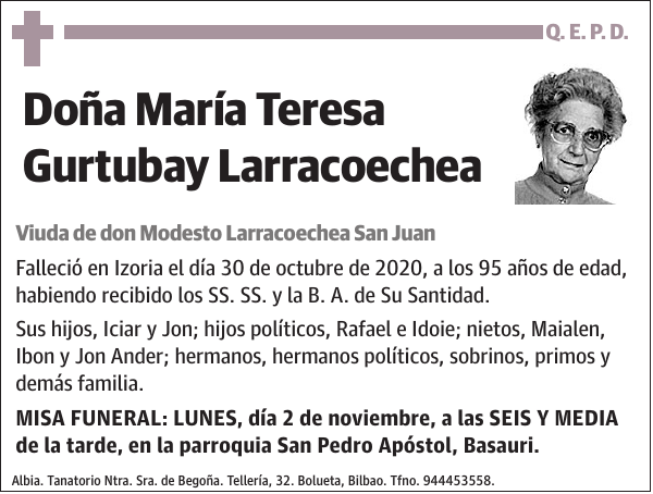 María Teresa Gurtubay Larracoechea