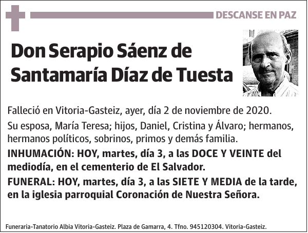 Serapio Sáenz de Santamaría Díaz de Tuesta