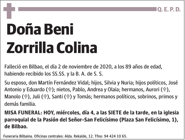 Beni Zorrilla Colina