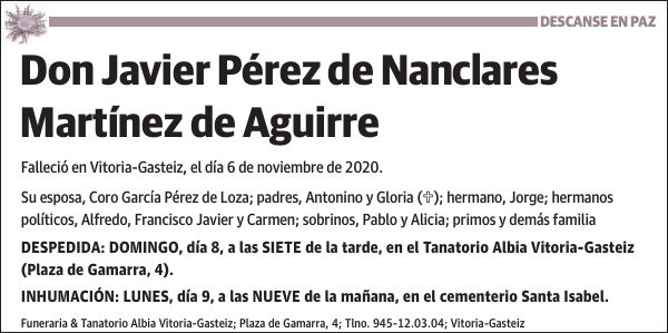 Javier Pérez de Nanclares Martínez de Aguirre