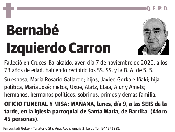 Bernabé Izquierdo Carron