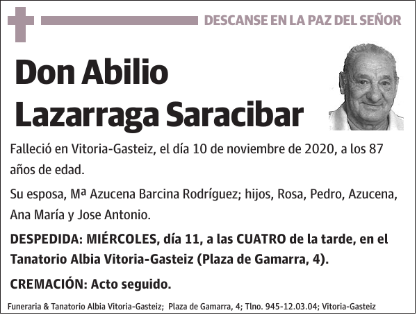 Abilio Lazarraga Saracibar