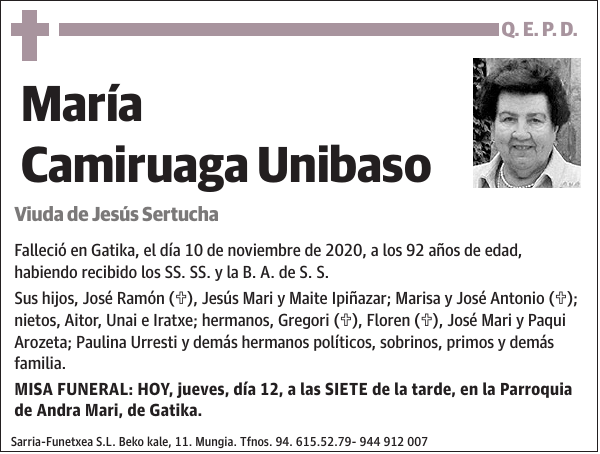 María Camiruaga Unibaso