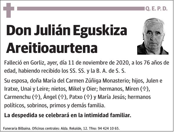 Julián Eguskiza Areitioaurtena