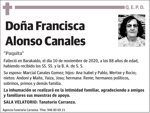 Francisca Alonso Canales