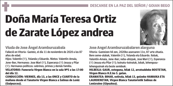 María Teresa Ortiz de Zarate López