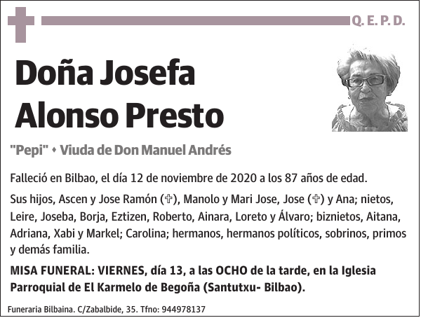 Josefa Alonso Presto