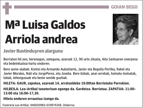 Mª Luisa Galdos Arriola