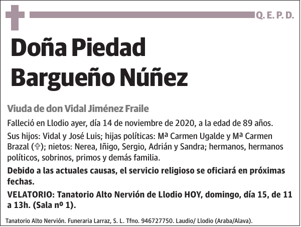 Piedad Bargueño Núñez