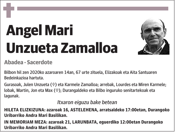 Angel Mari Unzueta Zamalloa