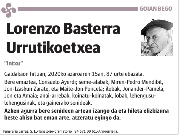 Lorenzo Basterra Urrutikoetxea