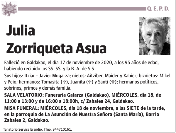 Julia Zorriqueta Asua