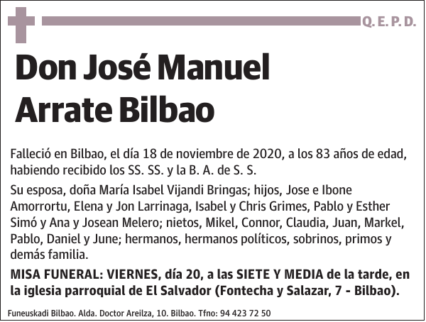 José Manuel Arrate Bilbao