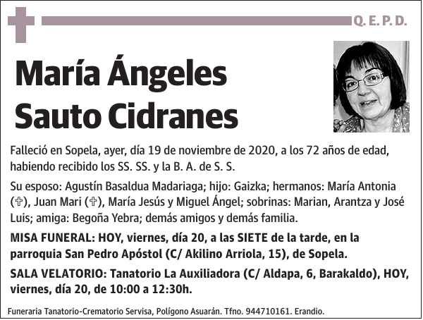 María Ángeles Sauto Cidranes