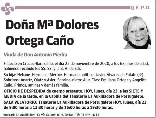 Mª Dolores Ortega Caño