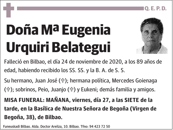 Mª Eugenia Urquiri Belategui