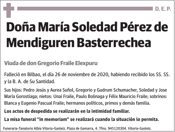 María Soledad Pérez de Mendiguren Basterrechea