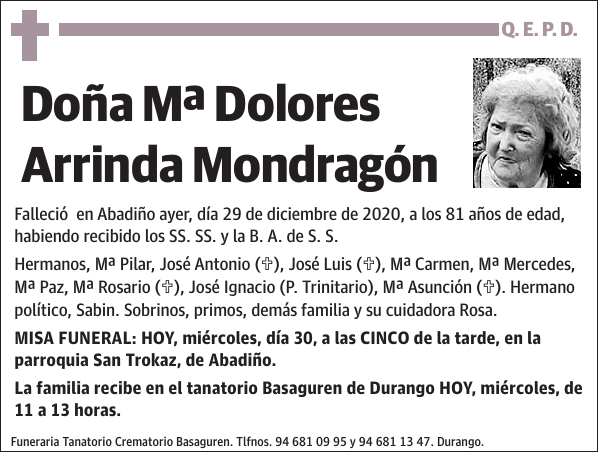 Mª Dolores Arrinda Mondragón