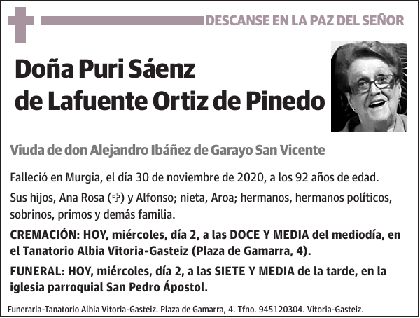 Puri Sáenz de Lafuente Ortiz de Pinedo