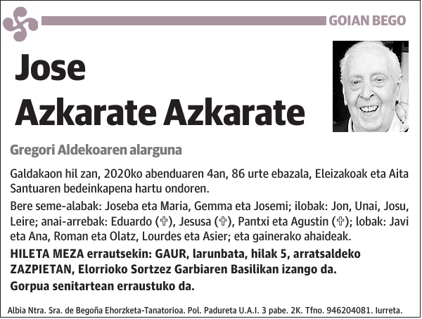 Jose Azkarate Azkarate