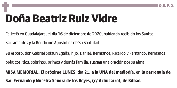 Beatriz Ruiz Vidre