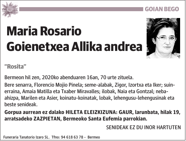 Maria Rosario Goienetxea Allika