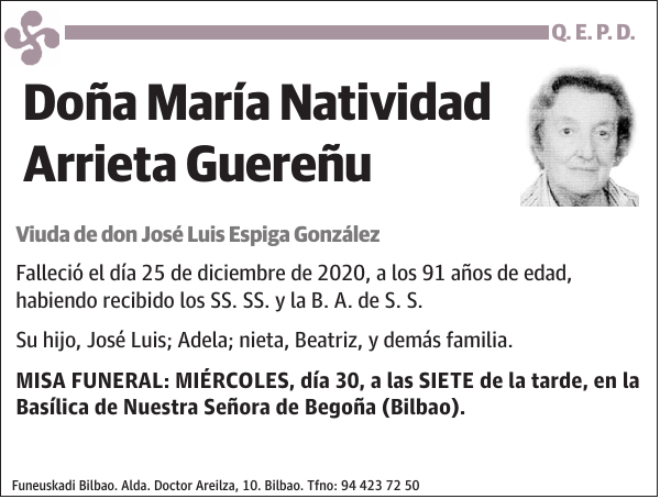 María Natividad Arrieta Guereñu