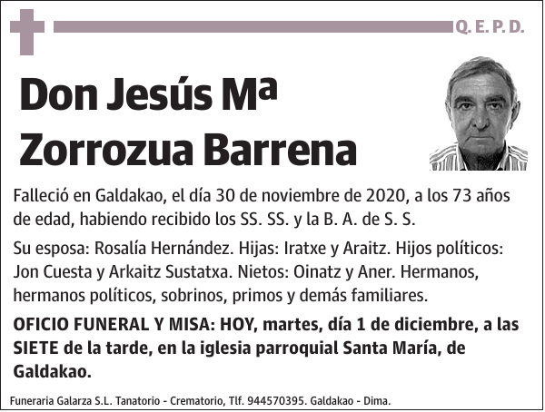 Jesús Mª Zorrozua Barrena