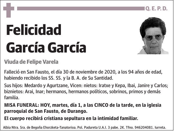 Felicidad García García