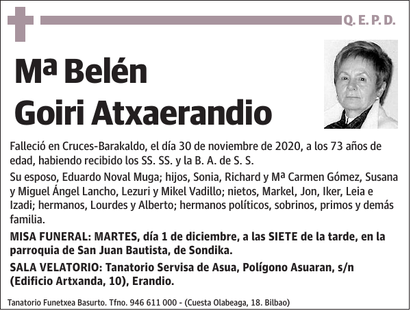 Mª Belén Goiri Atxaerandio