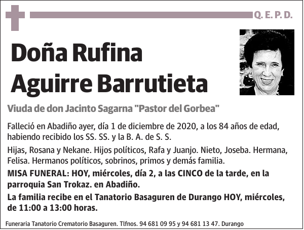 Rufina Aguirre Barrutieta