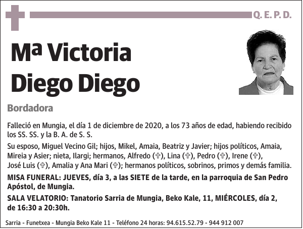 Mª Victoria Diego Diego