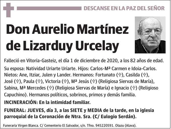 Aurelio Martínez de Lizarduy Urcelay