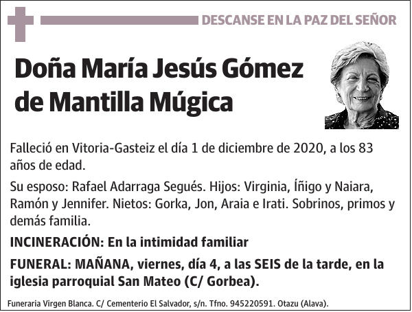 María Jesús Gómez de Mantilla Múgica