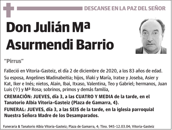 Julián Mª Asurmendi Barrio