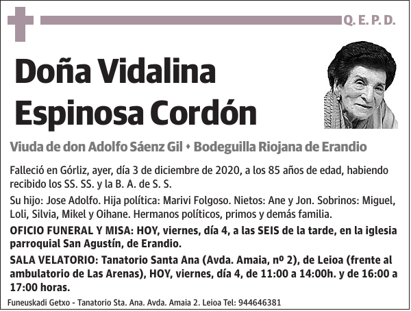 Vidalina Espinosa Cordón