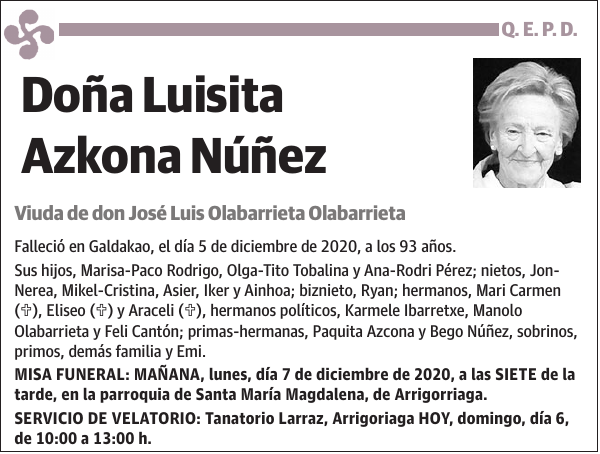 Luisita Azkona Núñez