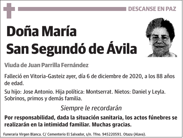 María San Segundó de Ávila