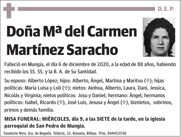 Mª del Carmen Martínez Saracho