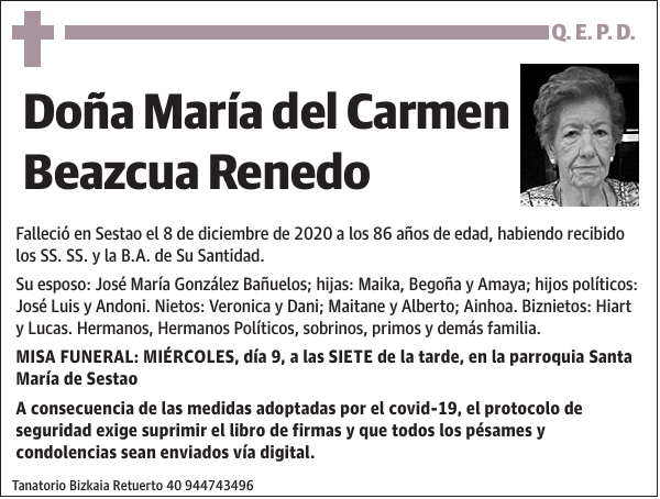 María del Carmen Beazcua Renedo