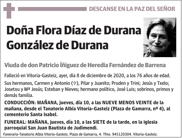 Flora Díaz de Durana González de Durana