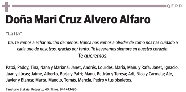 Mari Cruz Alvero Alfaro