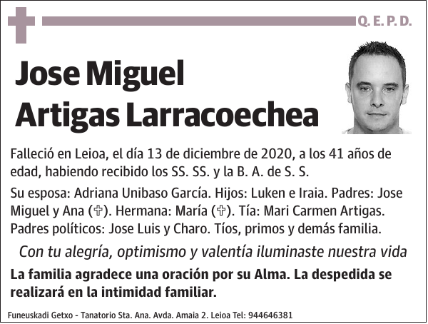 Jose Miguel Artigas Larracoechea