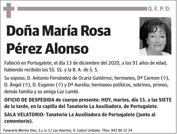 María Rosa Pérez Alonso