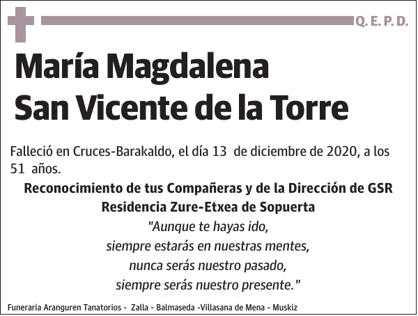 María Magdalena San Vicente de la Torre